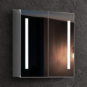 EU og USA Luksus LED oplyst baggrundsbelyst badeværelse spejl medicinskab-ENE-AC-103